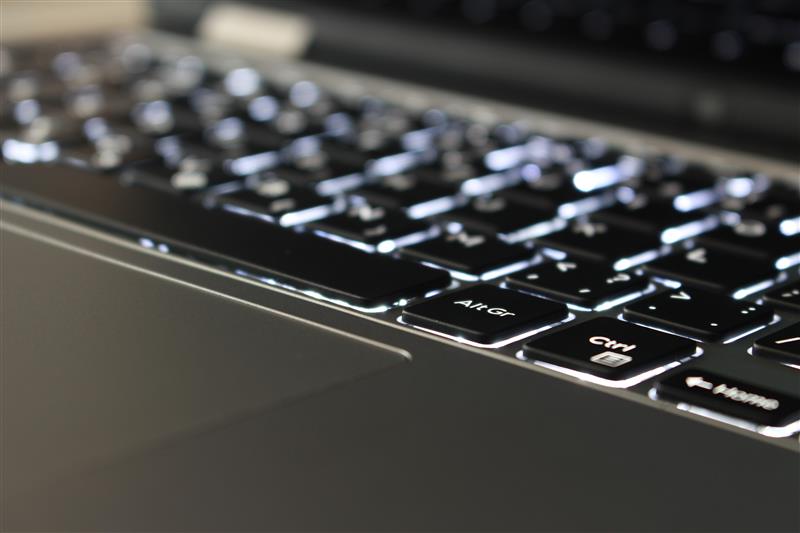 Close up on illuminated keyboard #2