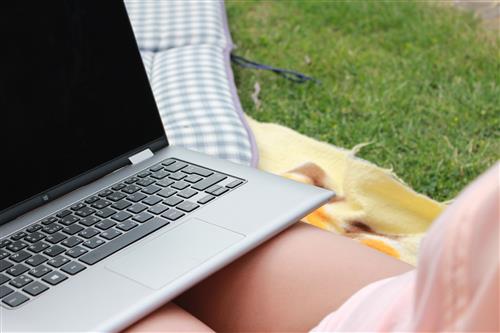 Relax with laptop