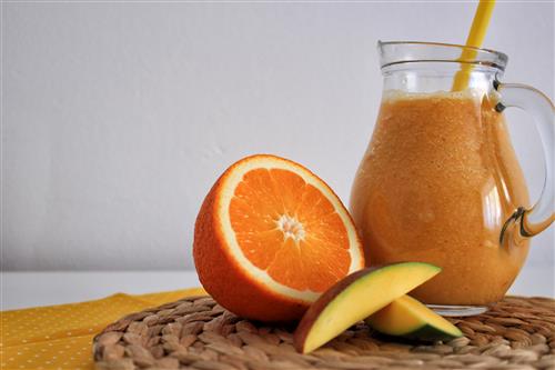 Mango orange fresh juice